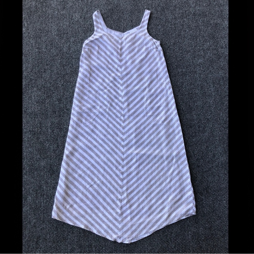 JJill love linen chevron striped dress size XS